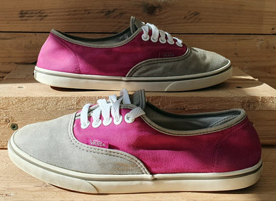Vans Off The Wall Low Canvas Trainers UK5/US7.5/EU38 T375 Pink/Grey/White