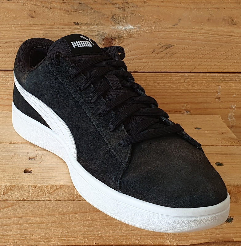 Puma Smash V2 Low Suede Trainers UK10/US11/EU44.5 364989-01 Black/White