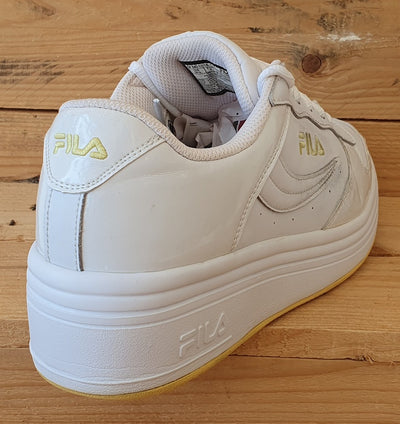 Fila Platform Low Leather Trainers UK7/US9.5/EU41 5FM01018-141 Triple White