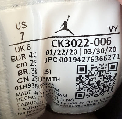 Nike Air Jordan 1 Low Leather Trainers UK6/US7/EU40 CK3022-006 Black/Orbit Red