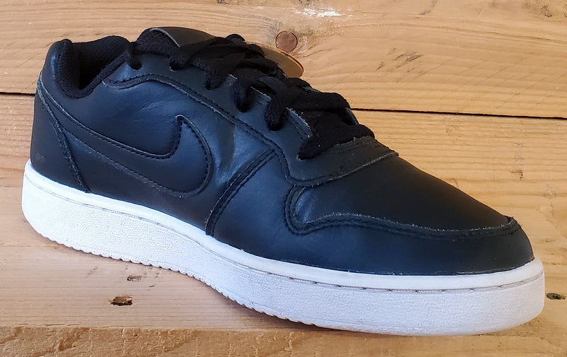 Nike Ebernon Low Leather Trainers UK6/US8.5/EU40 AQ1779-001 Black/White