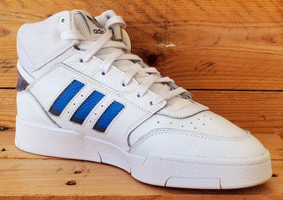 Adidas Drop Step Mid Leather Trainers UK8.5/US9/EU42.5 IF0900 White/Blue