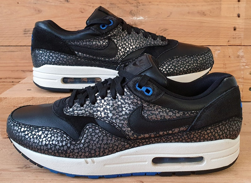 Nike Air Max 1 Low Deluxe Trainers UK9/US10/EU44 684708-001 Black Safari