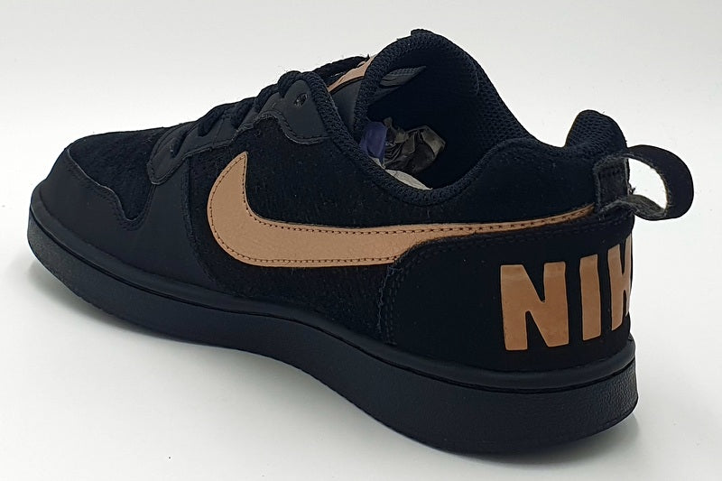 Nike Court Borough Low Suede Trainers 861533-002 Black/Golden UK4.5/US7/EU38