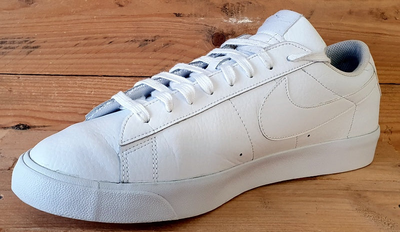 Nike Blazer Low LE Leather Trainers UK10/US11/E45 AQ3597-100 Triple White