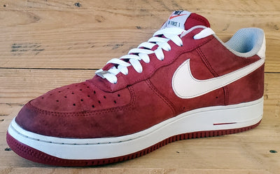 Nike Air Force 1 Low Suede Trainers UK10/US11/EU45 488298-620 Red/White