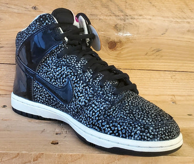 Nike Dunk Skinny Print Mid Suede Trainers UK4/US6.5/EU37.5 543242-006 Black