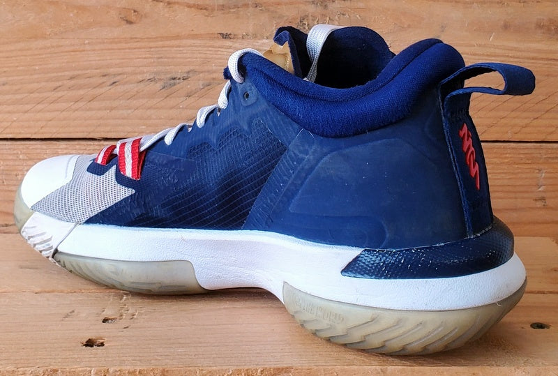Nike Air Jordan Zion 1 Mid Textile Trainers UK6/US6.5/EU39 DA3131-401 Navy/White