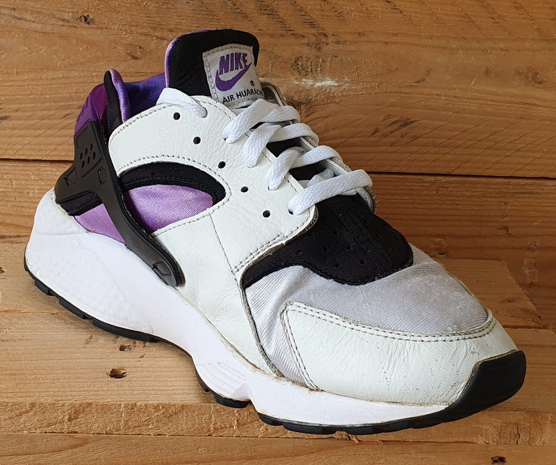 Nike AIr Huarache Leather Trainers UK10/US11/EU45 DD1068-108 White/Hyper Grape