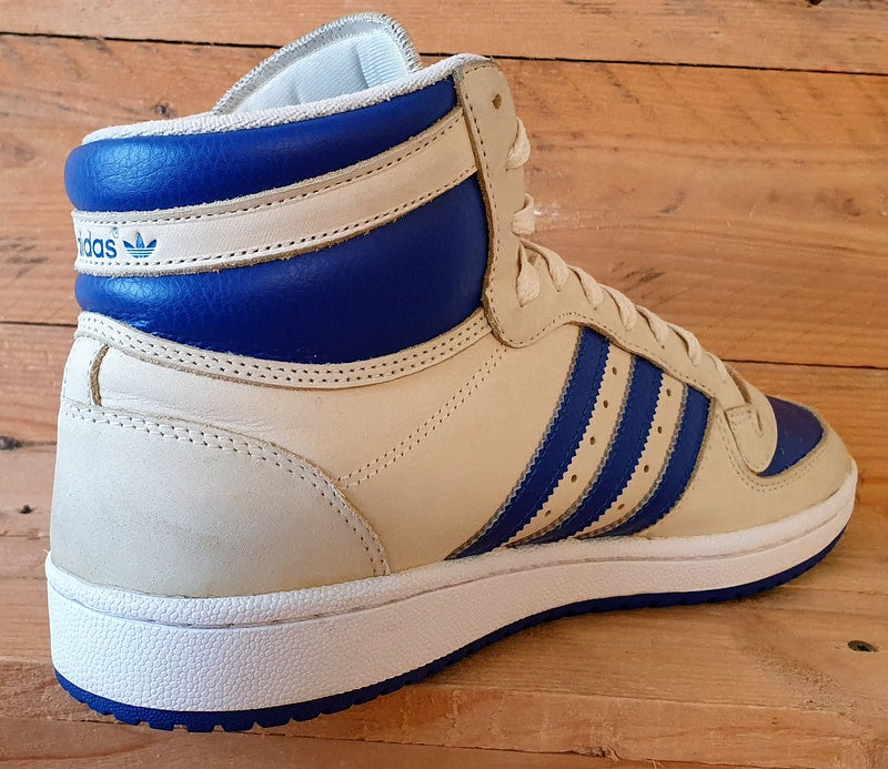 Adidas Top Ten RB Mid Leather Trainers UK10.5/US11/EU45 FZ6022 Cream/Royal Blue