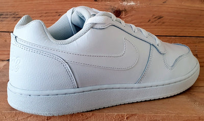 Nike Ebernon Low Leather Trainers UK7.5/US8.5/EU42 AQ1775-100 Triple White