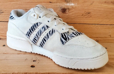 Adidas Rivalry Low Suede Trainers UK5.5/US7/EU38.5 EG9003 Grey/Zebra Print