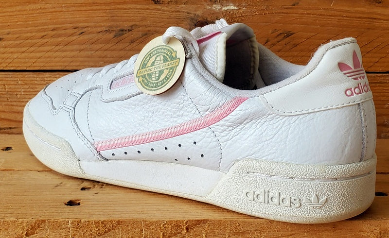 Adidas Continental 80 Low Leather Trainers UK8/US9.5/EU42 G27722 White/Pink