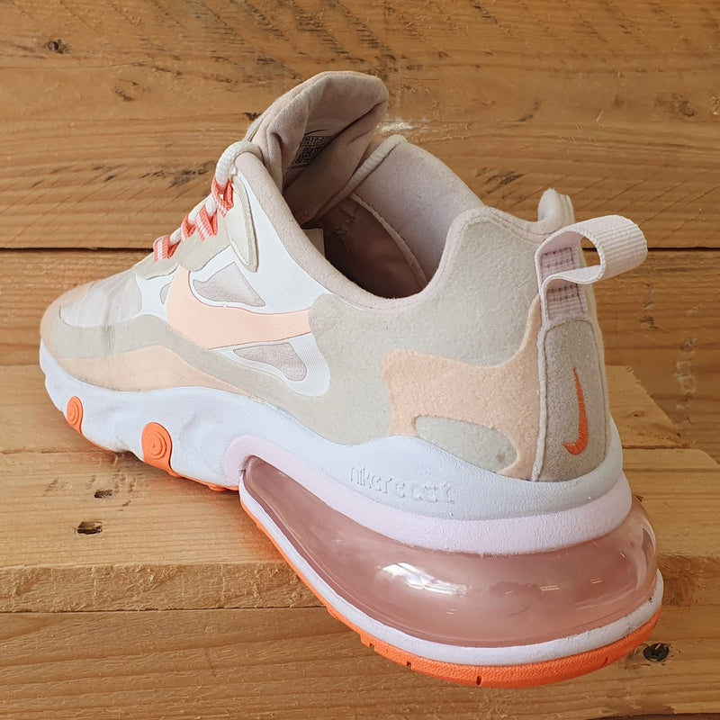 Nike Air Max 270 React Low Trainers UK7.5 US10 EU42 CJ0619 103 Crimson Tint VintageTrainers