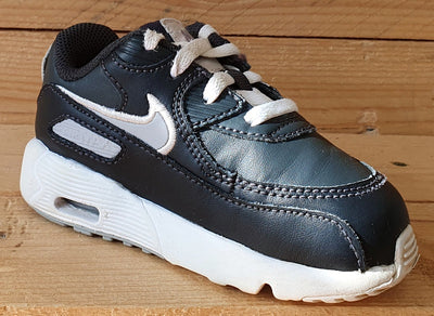 Nike Air Max 90 Kids Leather Trainers UK6.5/US7C/EU23.5 833416-021 Black/White