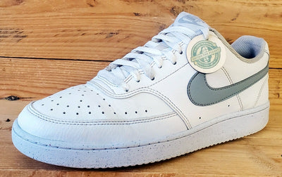 Nike Court Vision Low Leather Trainers UK7/US8/EU41 DH2987-112 White/Grey