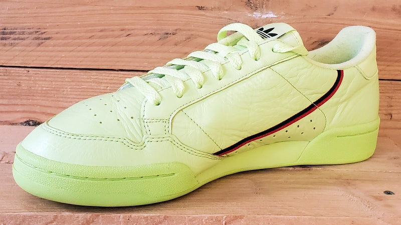 Adidas Continental 80 Leather Trainers UK9.5/US10/EU44 B41675 Semi Frozen Yellow