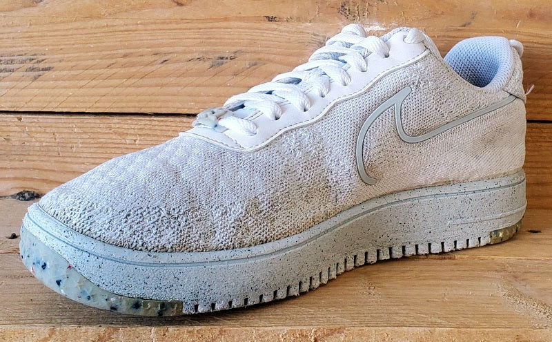 Nike Air Force 1 Crater Flyknit Trainers UK7/US8/EU41 DM0590-100 White/Platinum