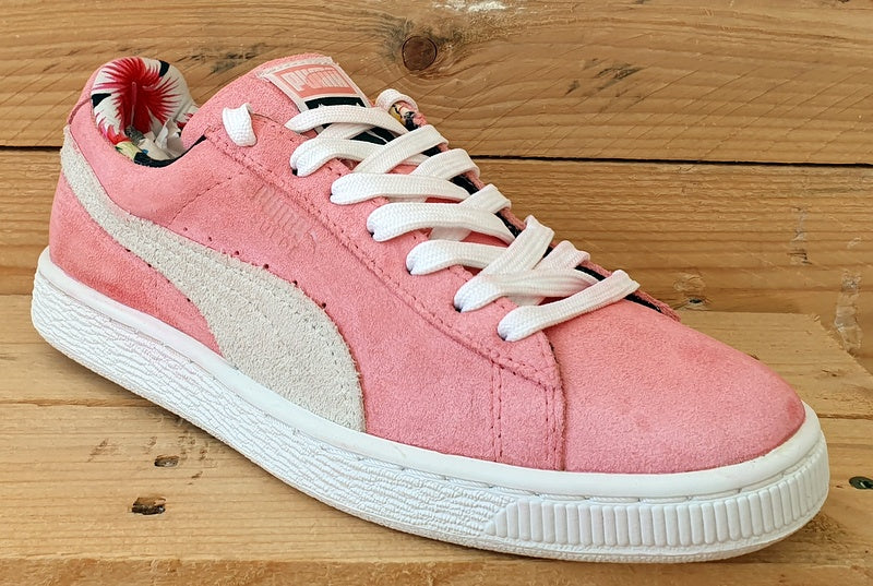 Puma Suede Classic Low Trainers 357626 04 Pink Floral/White UK4/US6.5/EU37