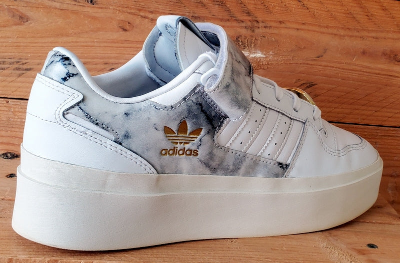 Adidas Forum Bonega Low Leather Trainers UK7.5/US9/EU41 GY1541 White/Marbled