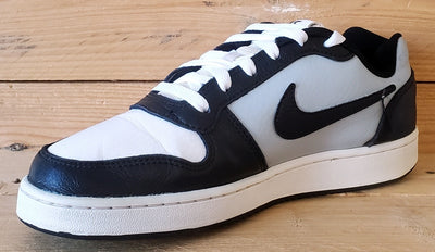 Nike Ebernon Premium Leather Trainers UK6/US7/EU40 AQ1774-102 Black/White