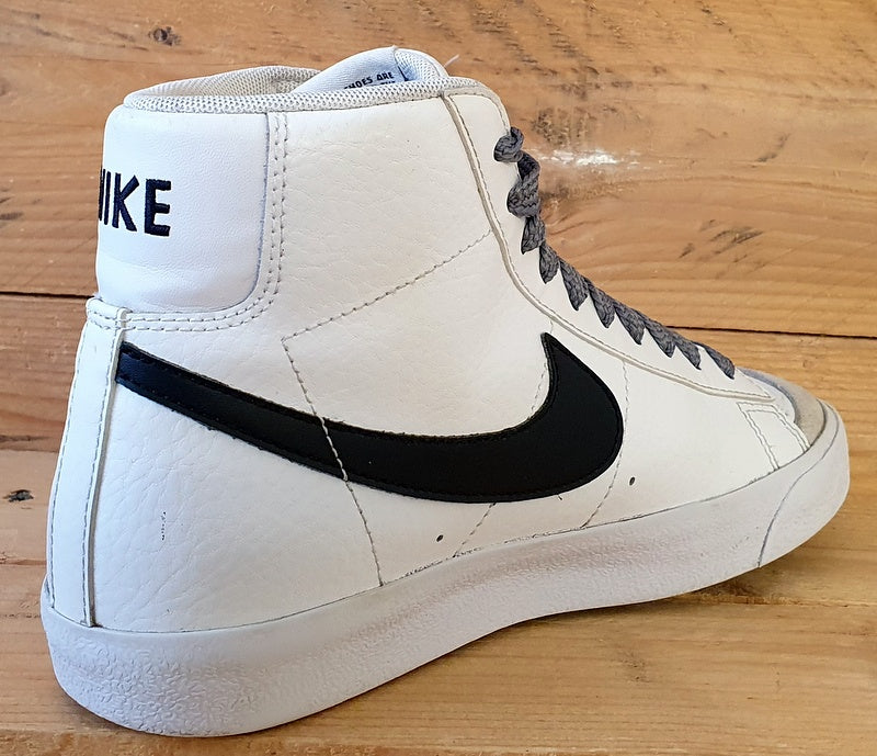 Nike Blazer Mid 77 GS Leather Trainers UK5/US5.5Y/EU38 DA4086-100 White/Black