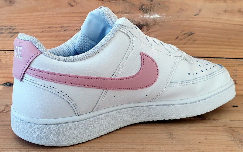 Nike Court Vision Low Leather Trainers UK7/US9.5/EU41 CD5434-110 White/Pink