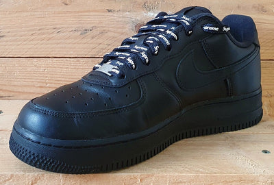 Nike Air Force 1 Low Supreme Leather Trainers UK7/US8/EU41 CU9225-001 Black