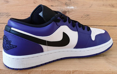 Nike Air Jordan 1 Low Leather Trainers UK8.5/US9.5/EU43 553558-500 Purple/White