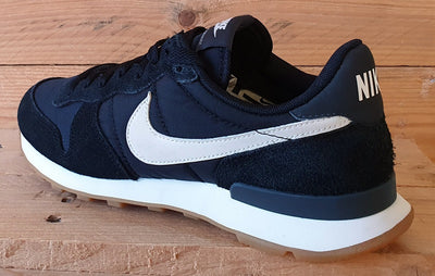 Nike Internationalist Low Textile/Suede Trainers UK4.5/US7/EU38 828407-021 Black