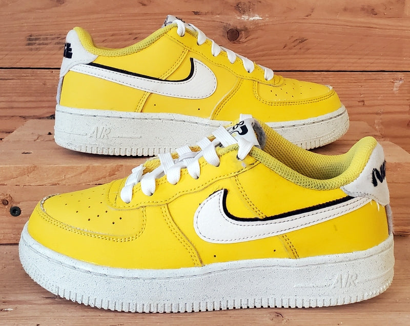 Nike Air Force 1 Low Leather Trainers UK4/US4.5Y/EU36.5 DQ0359-700 Tour Yellow