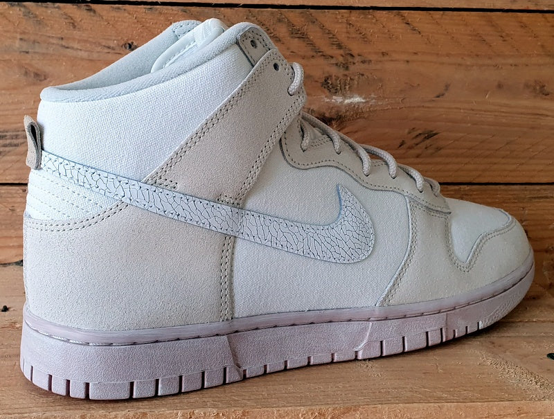 Nike Dunk High Cracked Leather Trainers UK9/US10/EU44 DV0822-100 Summit White