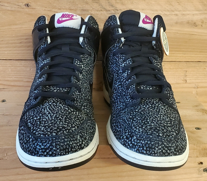 Nike Dunk Skinny Print Mid Suede Trainers UK4/US6.5/EU37.5 543242-006 Black