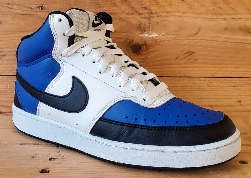 Nike Court Vision Mid Leather Trainers UK6/US7/EU40 FQ8740-480 Blue/White