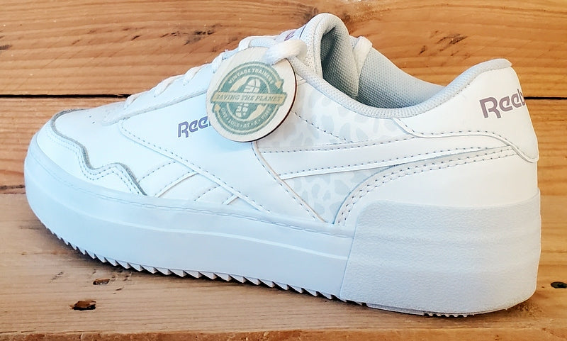 Reebok Techque T Bold Low Leather Trainers UK4/US6.5/EU37 GZ6020 Triple White