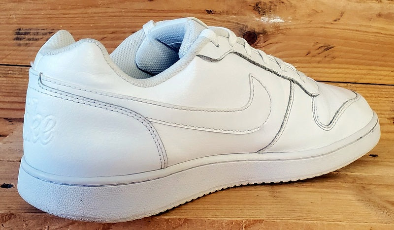 Nike Ebernon Low Leather Trainers UK10/US11/EU45 AQ1775-100 Triple White