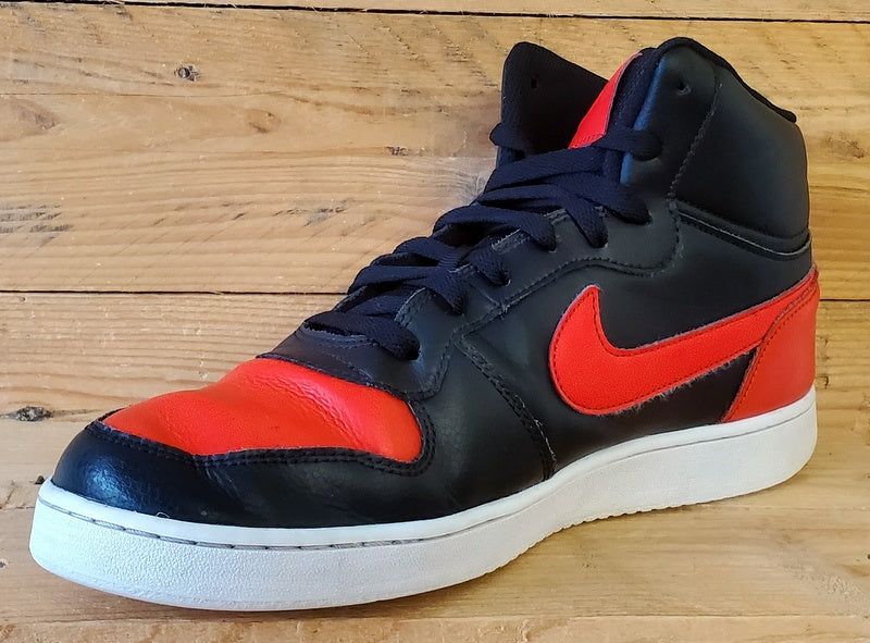 Nike Ebernon Mid Leather Trainers UK10/US11/EU45 AQ1773-005 Black/Red/White