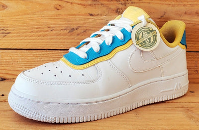 Nike Air Force 1 Low Leather Trainers UK4.5/US7/EU38 AA0287-105 White/Topaz