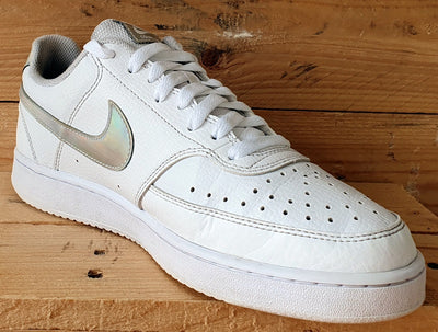 Nike Court Vision Low Leather Trainers UK7/US9.5/EU41 CW5596-100 White Multi