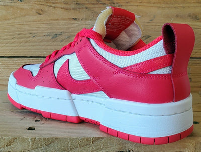 Nike Dunk Disrupt Textile/Leather Trainers UK5/US7.5/EU38.5 CK6654-601 White/Red