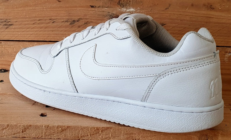 Nike Ebernon Low Leather Trainers UK9.5/US10.5/EU44.5 AQ1775-100 Triple White