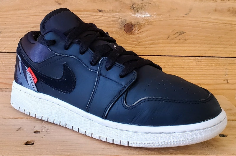 Nike Air Jordan 1 PSG Low Leather Trainers UK4/US4.5Y/EU36.5 CN1077-001 Black