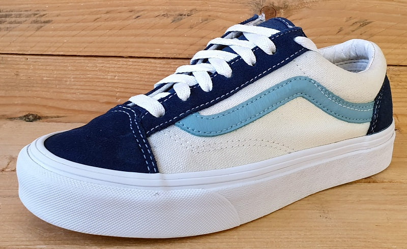 Vans Off The Wall Low Canvas Trainers UK4/US6.5/EU36.5 500714 Cream/Navy