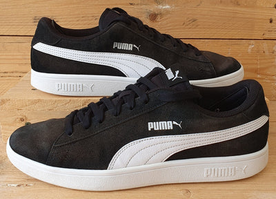 Puma Smash V2 Low Suede Trainers UK10/US11/EU44.5 364989-01 Black/White