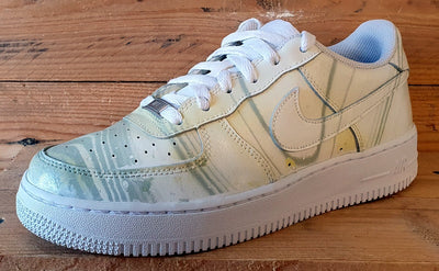 Nike Air Force 1 GS Low Leather Trainers UK6/US7Y/EU40 314192-117 Marble Green