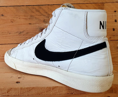 Nike Blazer Mid 77 Vintage Leather Trainers UK8/US9/E42.5 BQ6806-100 White/Black