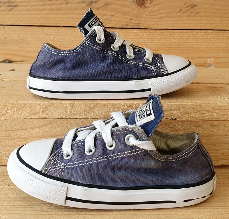 Converse All Star Canvas Low Kids Trainers UK8/US8/EU24 9A 1607 A34 Denim Blue