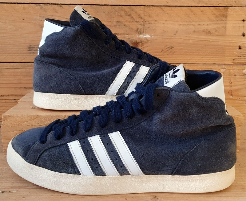 Adidas Basket Profi Mid Suede Trainers UK10/US10.5/EU44.5 G63951 Navy Blue