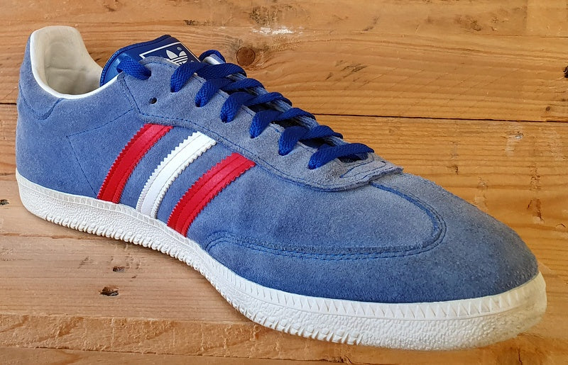 Adidas Samba Low Suede Trainers UK12/US12.5/EU47 V23135 Blue/Red/White