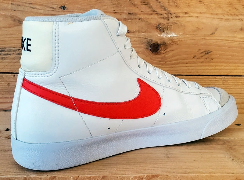 Nike Blazer 77 Mid Leather Trainers UK5/US5.5Y/EU38 DA4086-110 White/Red